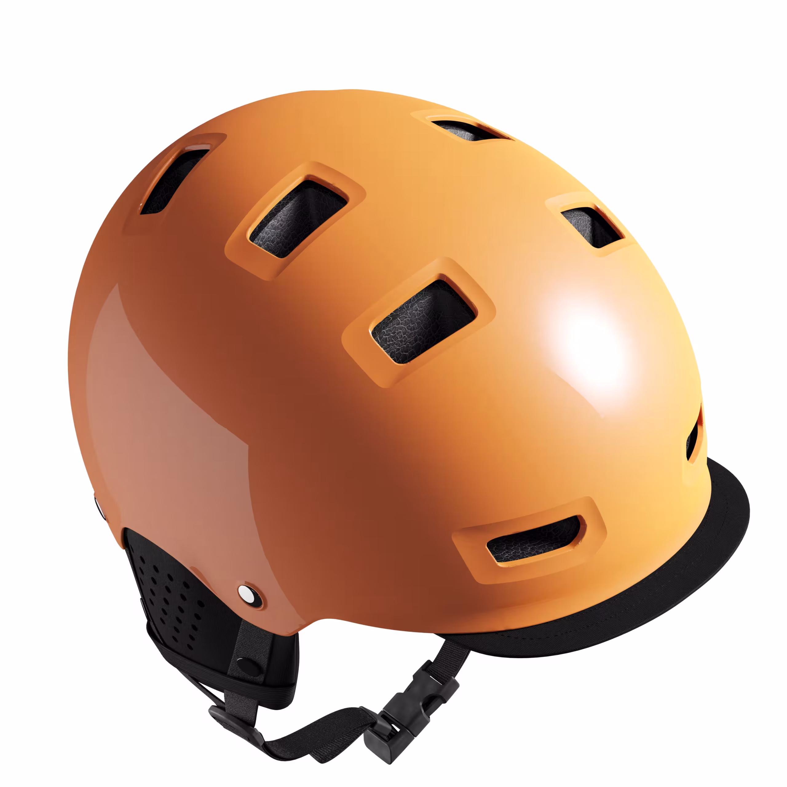 orange helmet from the top
